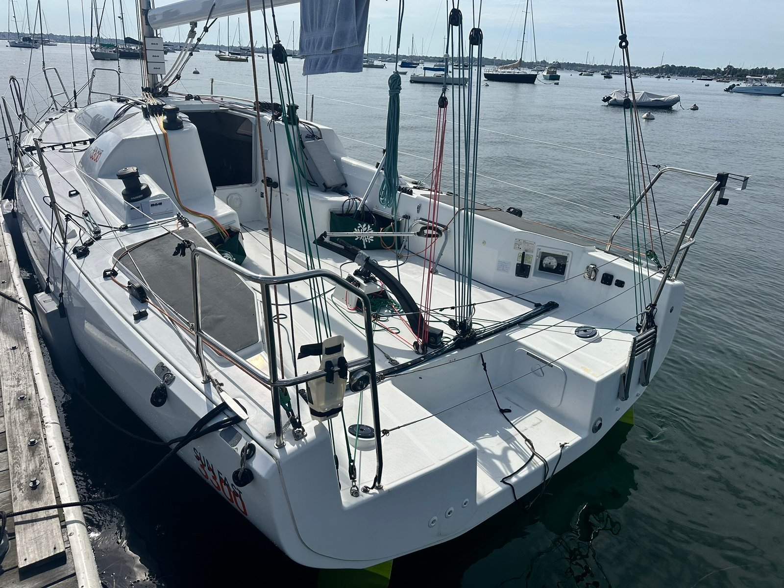 Conanicut Marina, Jamestown, RI — systems check before departing